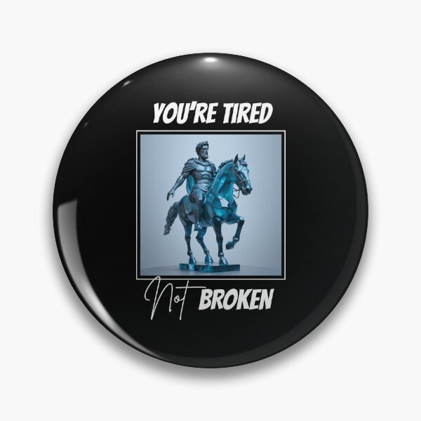 Item preview, You're Tired, Not Broken - Marcus Aurelius Blue Labradorite Crystal Stoic Statue designed and sold by LexaArtworks.