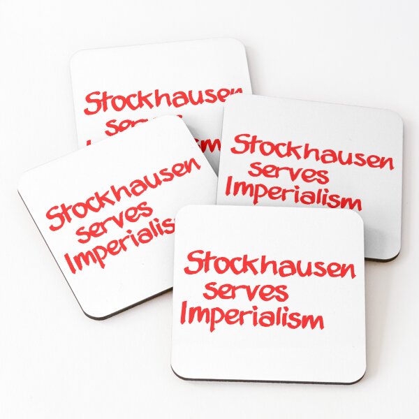 Item preview, Stockhausen Serves Imperialism - white red designed and sold by bowbrick.