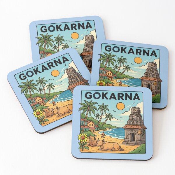 Item preview, Gokarna, India - Beach & Temple designed and sold by Myra365Art.