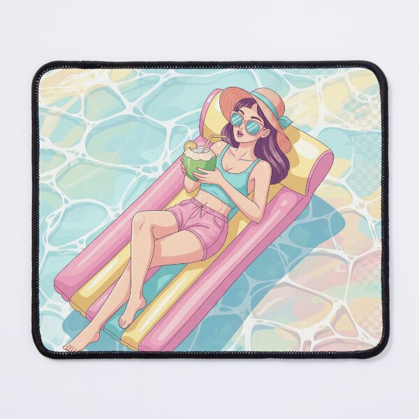 Item preview, Pool Day Relaxing Girl designed and sold by RehanInkDesigns.