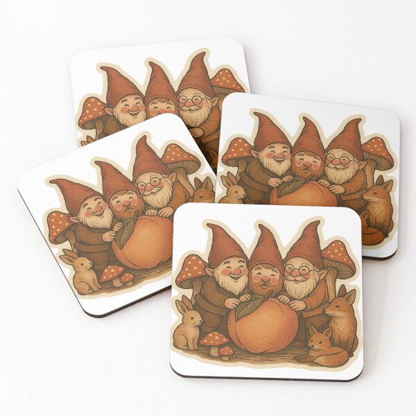 Item preview, Peach Picnic Gnomes designed and sold by caitdesign.