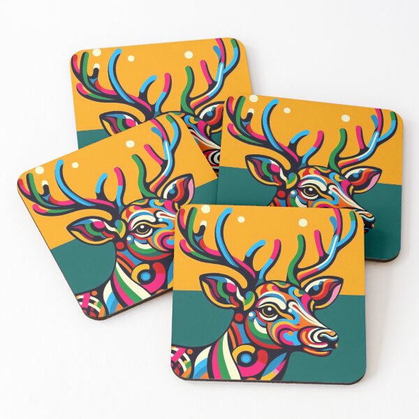 Item preview, colorful deer designed and sold by Dogandesighn.