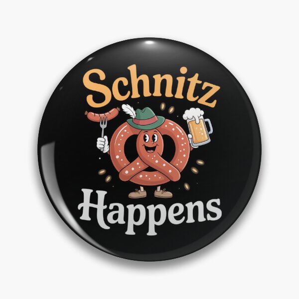 Artikelvorschau, Bayerische Brezel Charakter Schnitz Happens Oktoberfest Wortspiel entworfen und verkauft von blueyeeti.