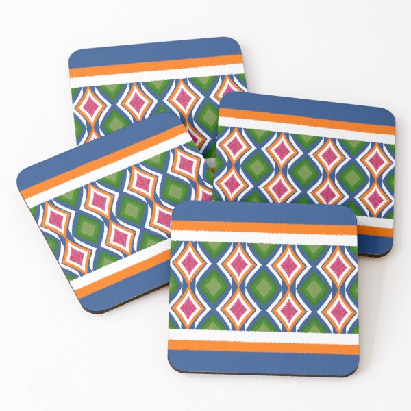 Item preview, Bold Tribal Ikat Diamond Seamless Border Pattern designed and sold by LonelyJelly.
