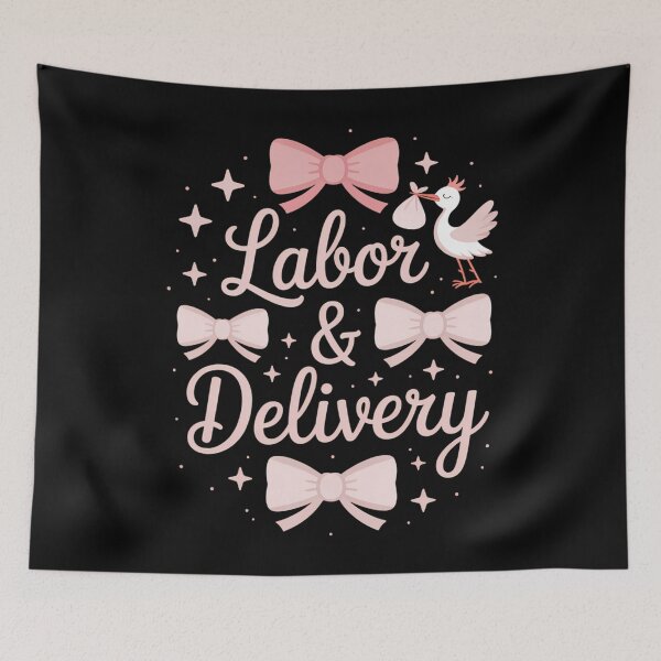 Item preview, Labor and Delivery Nurse Coquette Bow Cute designed and sold by blueyeeti.