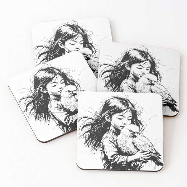 Item preview, Girl holding a white bird 5 designed and sold by AlinaSCorner.