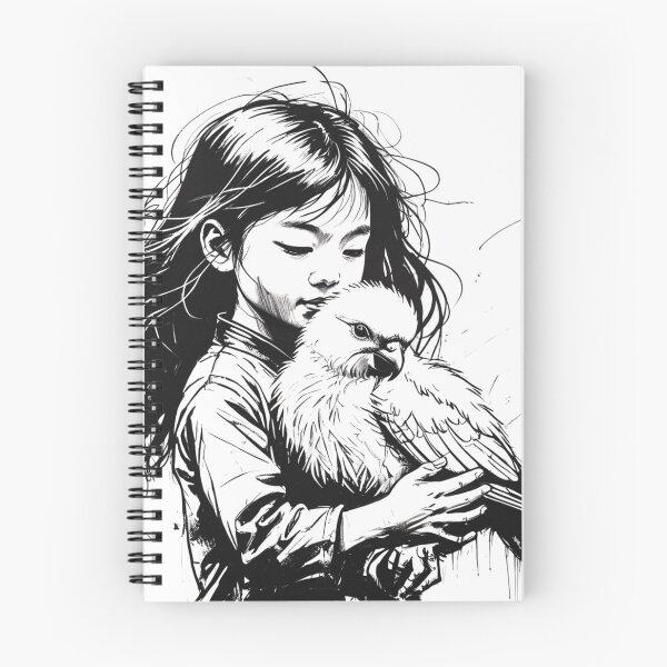 Item preview, Girl holding a white bird 5 designed and sold by AlinaSCorner.