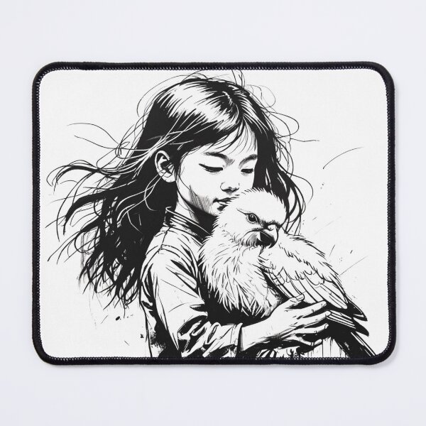 Item preview, Girl holding a white bird 5 designed and sold by AlinaSCorner.