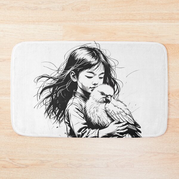Item preview, Girl holding a white bird 5 designed and sold by AlinaSCorner.