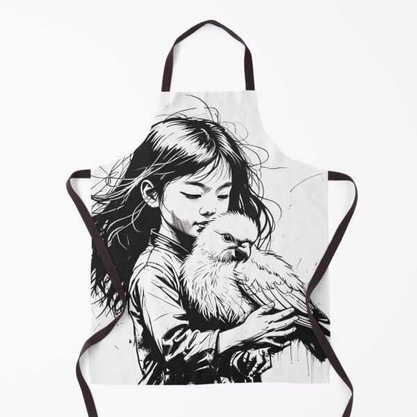 Item preview, Girl holding a white bird 5 designed and sold by AlinaSCorner.