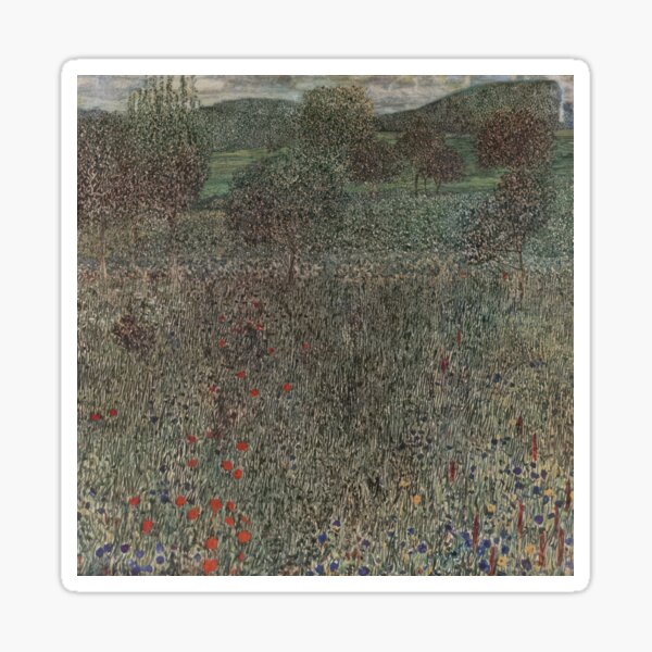 Aperçu de l'œuvre champ fleuri de Gustav Klimt créée et vendue par Jimenezzayy.