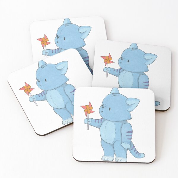 Item preview, Blue kitten with pinwheel designed and sold by Sn1ver.