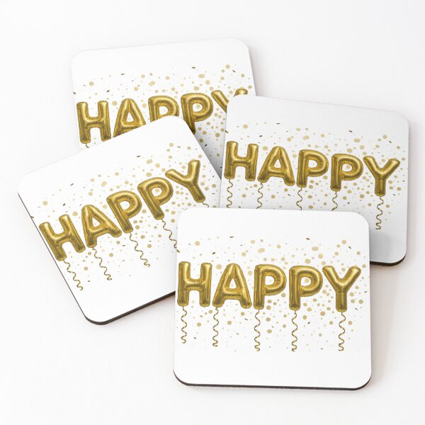 Item preview, Happy balloons in gold with confetti on transparent background, AI Generated designed and sold by dvoevnore.
