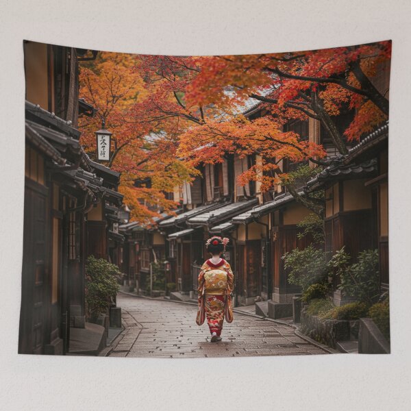 Item preview, Autumn Grace in Kyoto – A Geisha’s Stroll Under Crimson Leaves designed and sold by YOUFIRST9112.