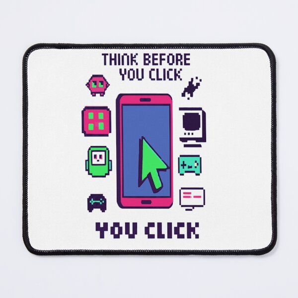 Item preview, Think Before You Click Social Media Etiquette and Online Safety Art designed and sold by engineram.