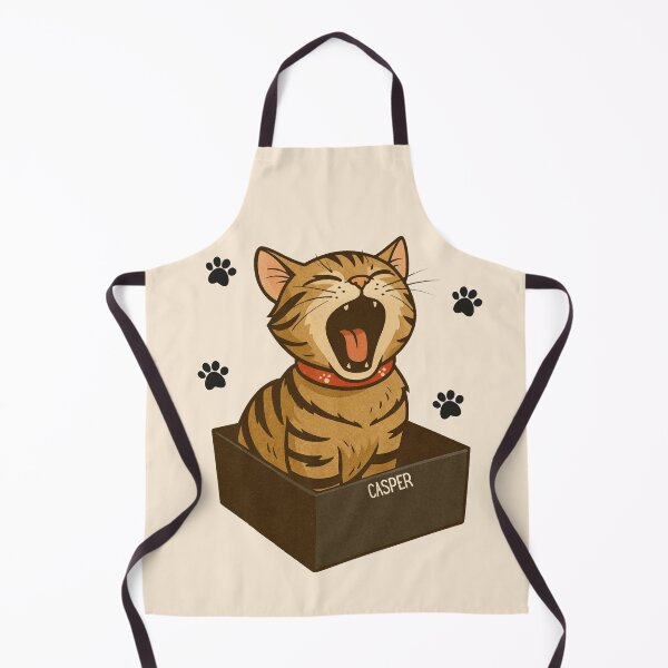 Item preview, Yawning Cat in a Box - Cute Cartoon Tabby Moment designed and sold by ByBryteG.