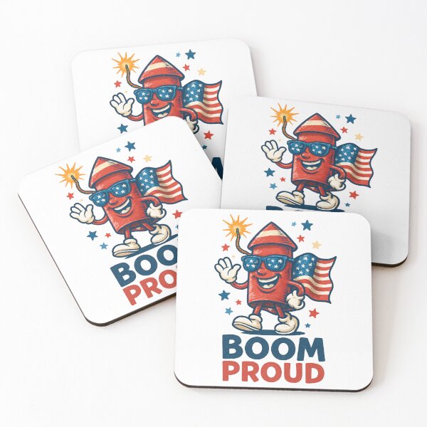 Item preview, Boom Proud – Firecracker Rocket with American Flag designed and sold by Taans-Creation.
