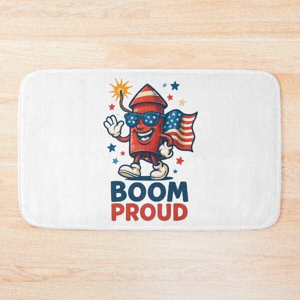 Item preview, Boom Proud – Firecracker Rocket with American Flag designed and sold by Taans-Creation.