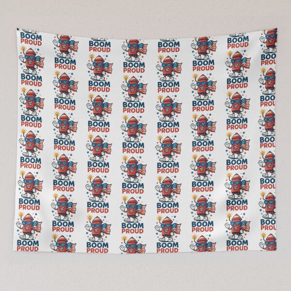 Item preview, Boom Proud – Firecracker Rocket with American Flag designed and sold by Taans-Creation.