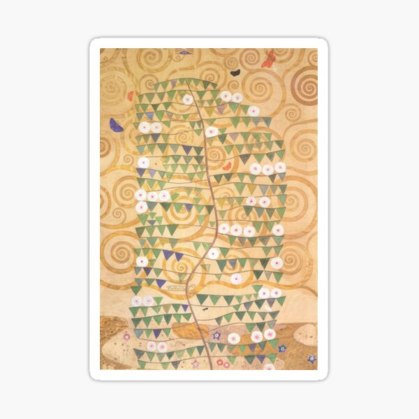 Aperçu de l'œuvre Carton pour la frise de la villa Stoclet à Bruxelles, partie droite de l'arbre de vie, 1909, par Gustav Klimt créée et vendue par Jimenezzayy.