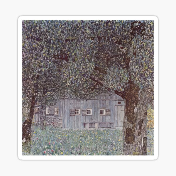 Aperçu de l'œuvre ferme en Haute-Autriche 1912 par Gustav Klimt créée et vendue par Jimenezzayy.