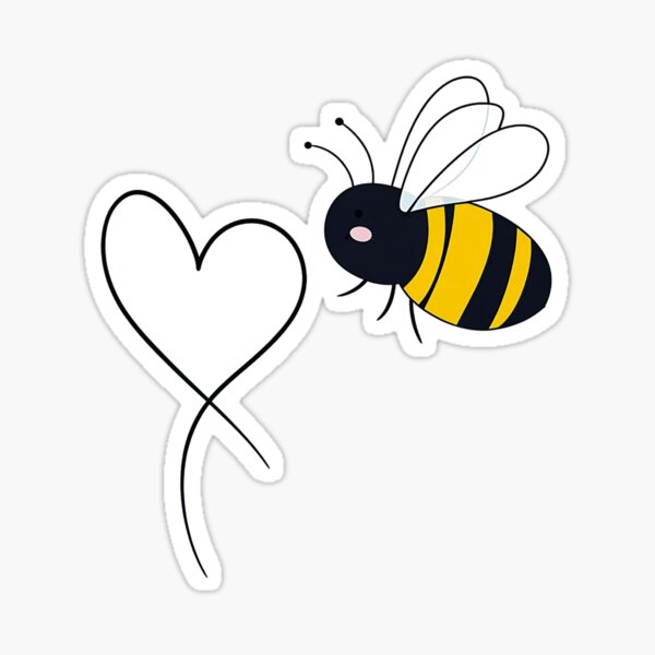 Item preview, Lovable Bumblebee Heart  designed and sold by AdibaArt.