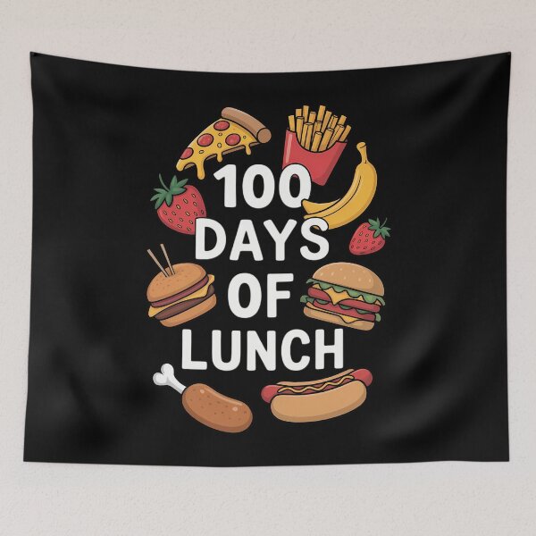 Artikelvorschau, Schulcafeteria-Mitarbeiterin Lunch Lady 100 Tage Mittagessen entworfen und verkauft von blueyeeti.