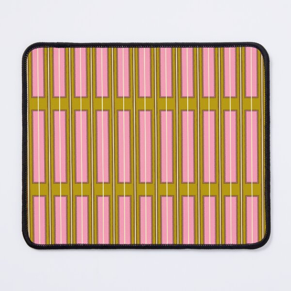 Item preview, Eclectic Geometric Geo Box Striped Pattern in Pink Brown Chartreuse Cream designed and sold by kierkegaard.