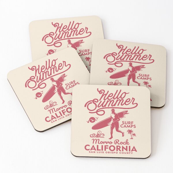Item preview, Morro Rock Summer Surf Camp Surfing West Coast California designed and sold by eclecTEEq.