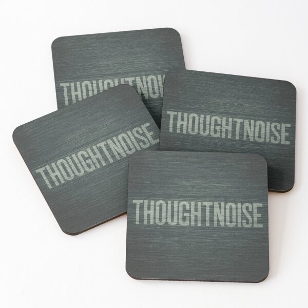 Item preview, THOUGHTNOISE – Gritty Minimalist Poster for Mental Chatter & Cognitive Burnout designed and sold by Aesthread.