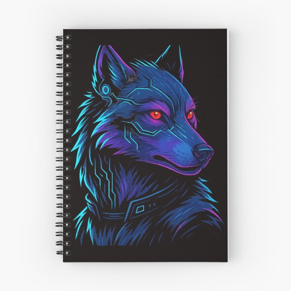 Item preview, Cyberpunk Wolf – Neon Tech Future Animal Design designed and sold by FrameFlow.