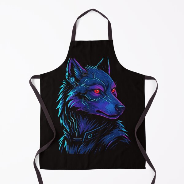 Artikelvorschau, Cyberpunk Wolf – Neon Tech Zukunftstier-Design entworfen und verkauft von FrameFlow.