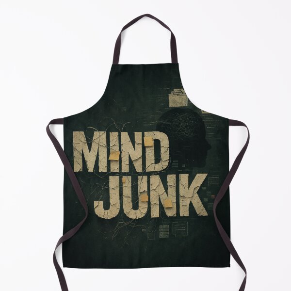 Item preview, MINDJUNK – Gritty Poster for Mental Clutter, Thought Loops & Cognitive Chaos designed and sold by Aesthread.