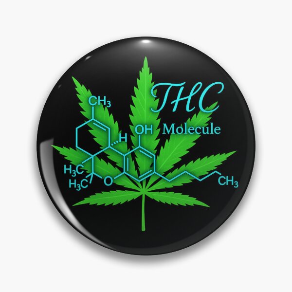 Item preview, Neon THC molecule with cannabis leaf – Futuristic cannabinoid design designed and sold by BlueB420.
