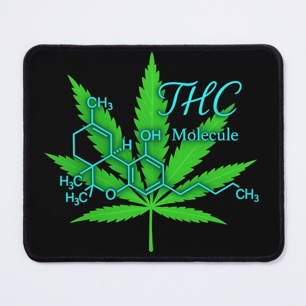 Item preview, Neon THC molecule with cannabis leaf – Futuristic cannabinoid design designed and sold by BlueB420.