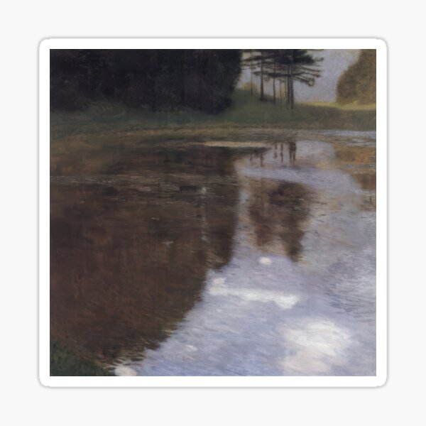 Aperçu de l'œuvre étang tranquille dans le parc d'appel de Gustav Klimt créée et vendue par Jimenezzayy.