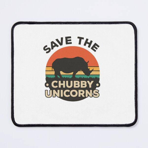 Item preview, Save the Chubby Unicorns Retro Rhino Illustration designed and sold by haitrieuic96.