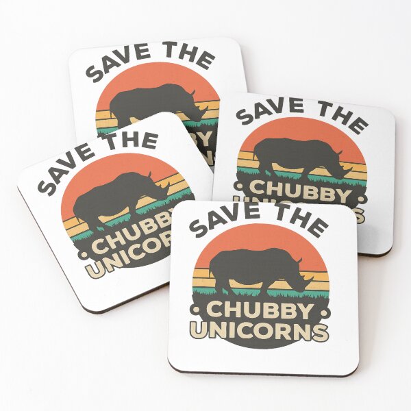 Item preview, Save the Chubby Unicorns Retro Rhino Illustration designed and sold by haitrieuic96.