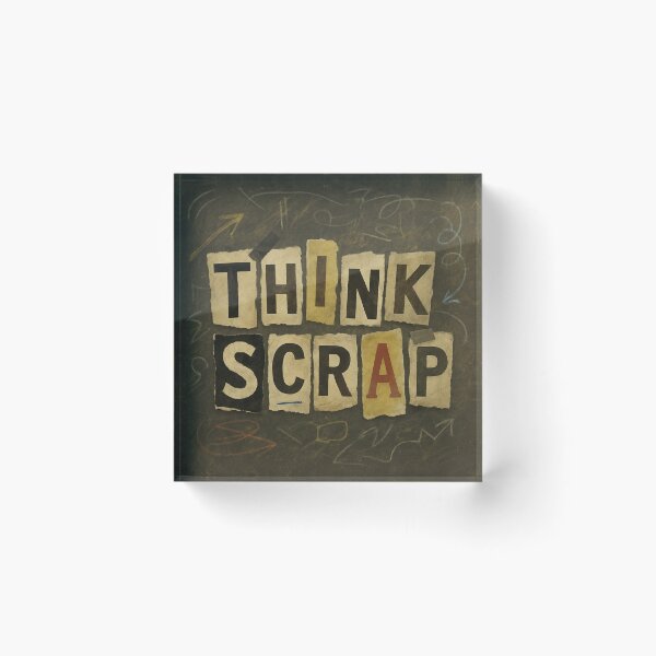 Item preview, Thinkscrap – Grunge Typography Poster of Half-Ideas and Creative Chaos designed and sold by Aesthread.
