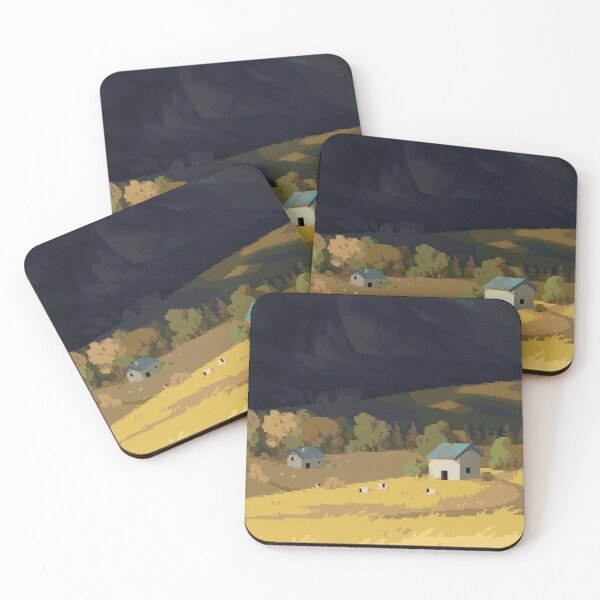 Item preview, Stormy Sky Over Pixel Art Countryside designed and sold by darkskinbender.
