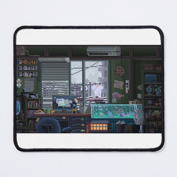 Item preview, Relaxing Pixel Room with Snow View designed and sold by darkskinbender.