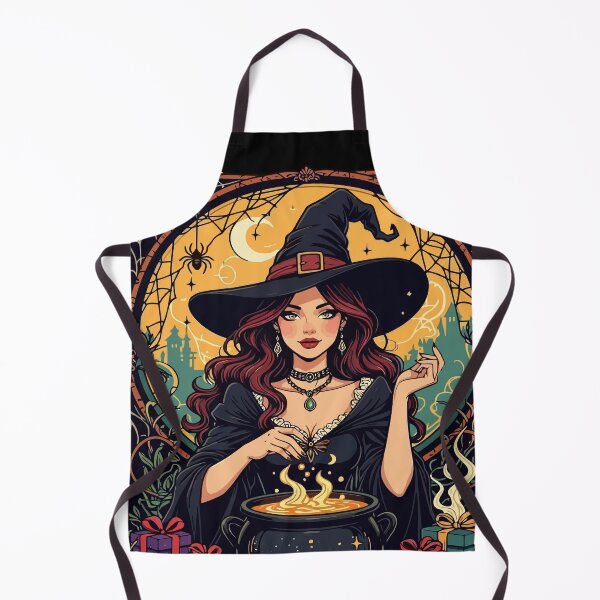 Item preview, Whimsically Enchanting Witch With Spiders and Cauldron designed and sold by taiche.