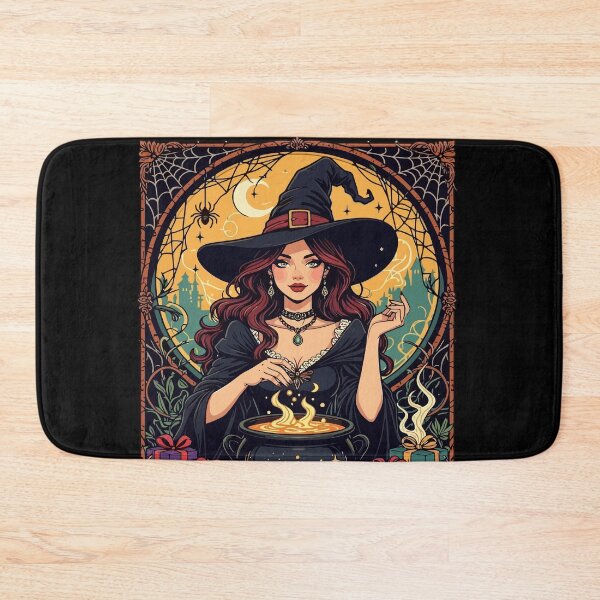 Item preview, Whimsically Enchanting Witch With Spiders and Cauldron designed and sold by taiche.
