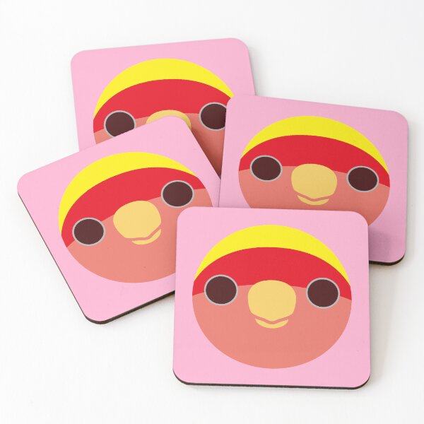 Item preview, The face of a lutino peach-faced lovebird designed and sold by INKOYADO.