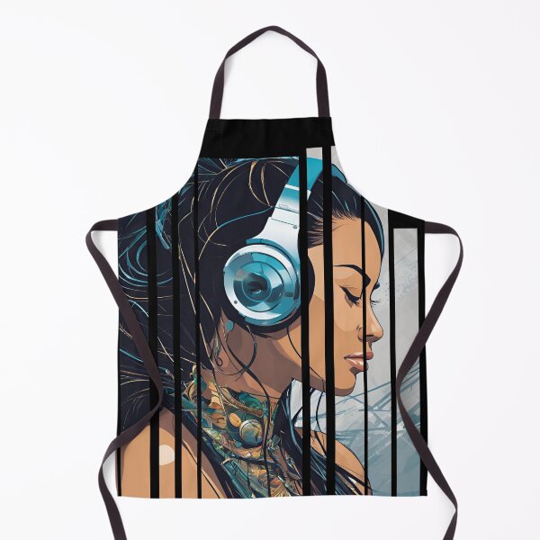 Item preview, Cyborg girl listening to music 5 designed and sold by Neon G.
