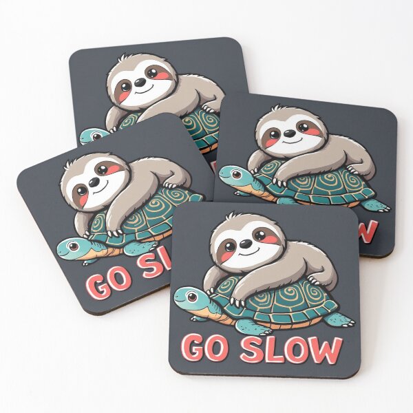 Item preview, Turtle and sloth look so cute. designed and sold by SmileShopAJ.