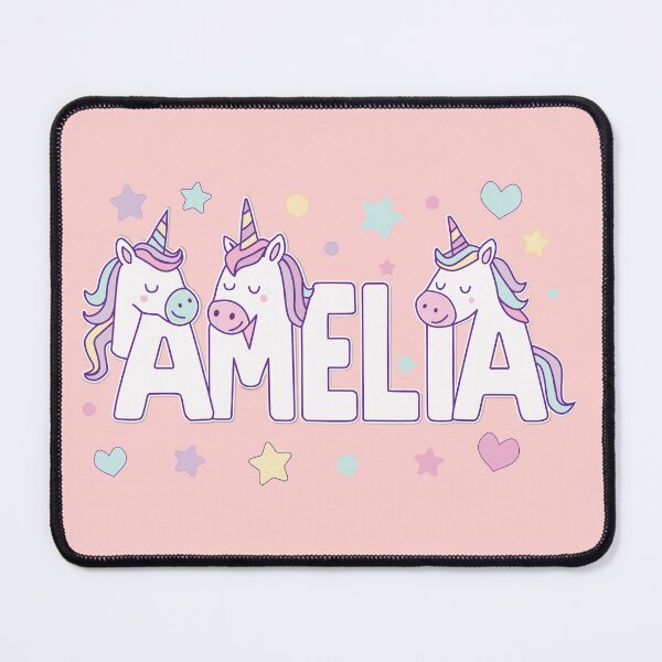 Item preview, Amelia Unicorn Name Art | Personalized Pastel Poster for Kids designed and sold by FilizDesigner.