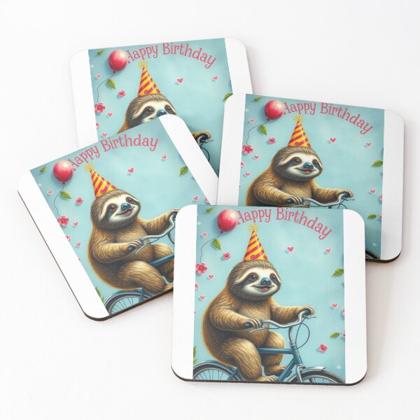 Item preview, Vintage Sloth Birthday cute kawaii gift meme  designed and sold by CheeseBlueprint.