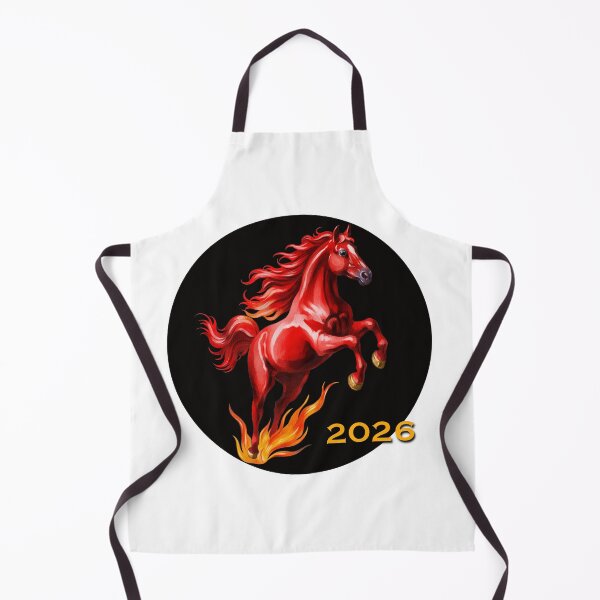 Item preview, Red horse symbolizes vitality and energy for the year 2026 in an artistic representation designed and sold by Ms. Iryna.