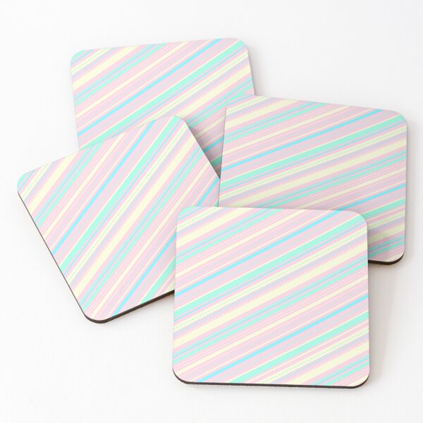 Item preview, Cute Pastel Colors Diagonal Stripes Pattern designed and sold by humnoo.
